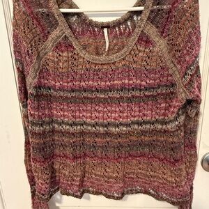 Free People Multicolor Knit Sweater